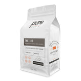 Pure Bean coffee bag the flavor "The 310" a blend of beans from Indonesia and Papua New Guinea.