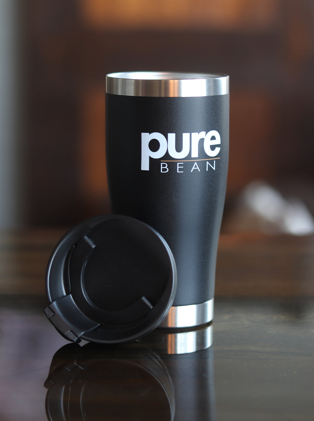 16 oz Stainless Steel Travel Mug – Pure Bean