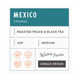 Pure Bean coffee label for the flavor "Mexico" beans from Chiapas.