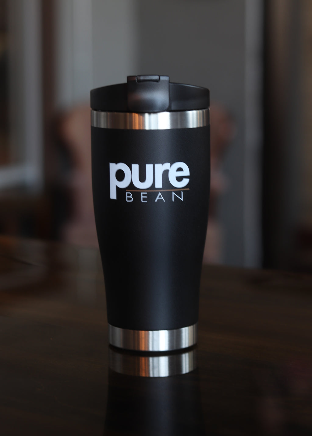 16 oz Stainless Steel Travel Mug – Pure Bean
